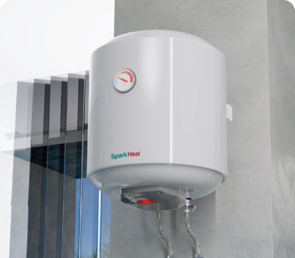 Water heater mounted near window