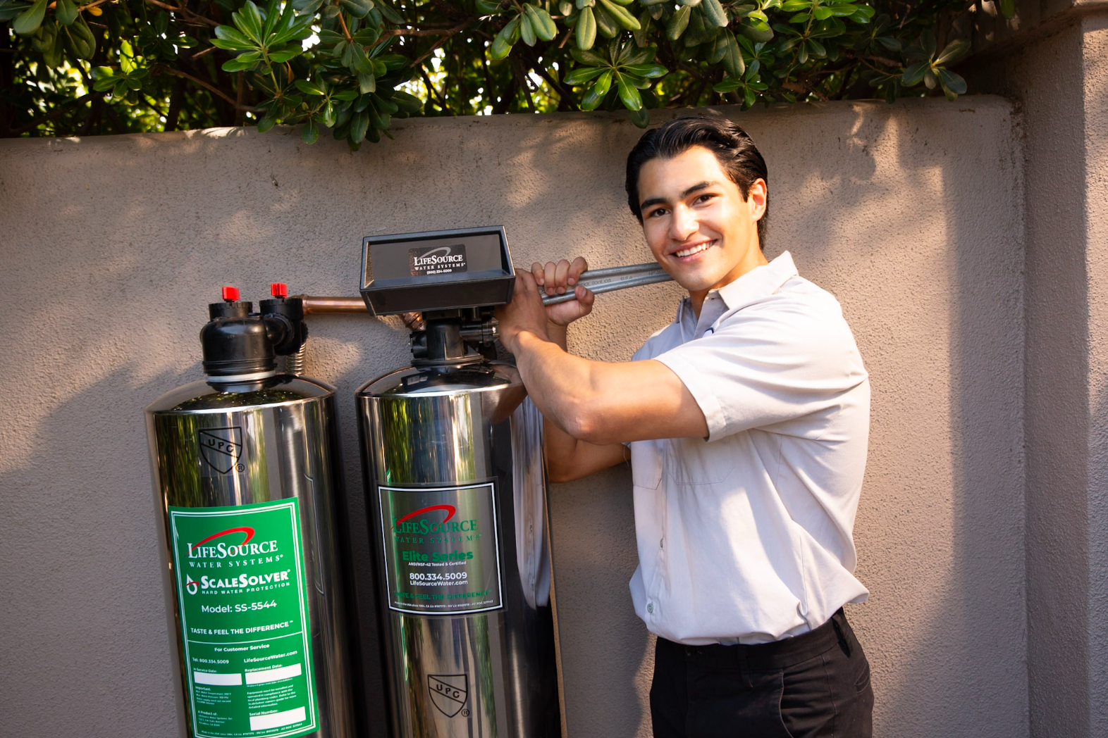 LifeSource service technician with LifeSource systems