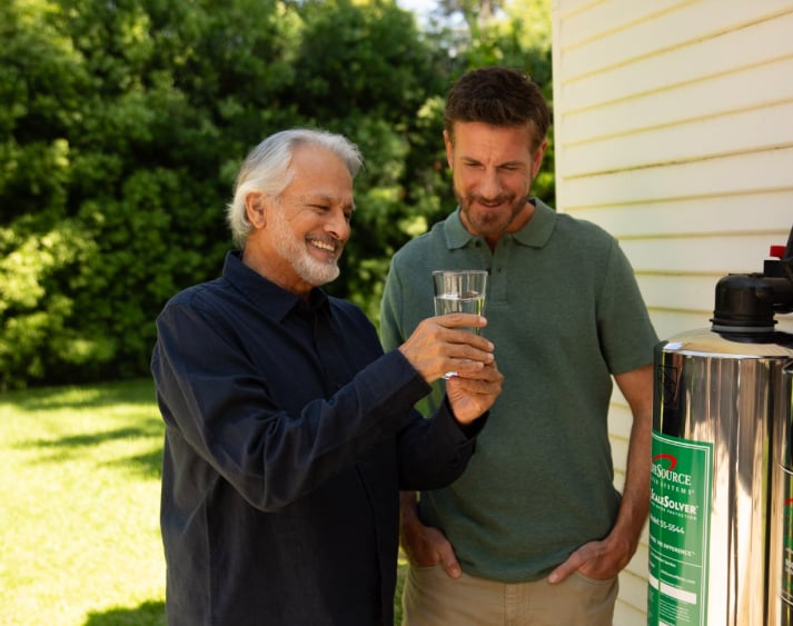 Filtered water in a glass