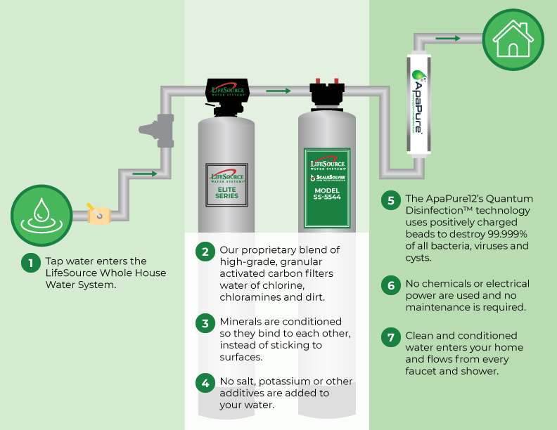 info graphic on how lifesource water tank works