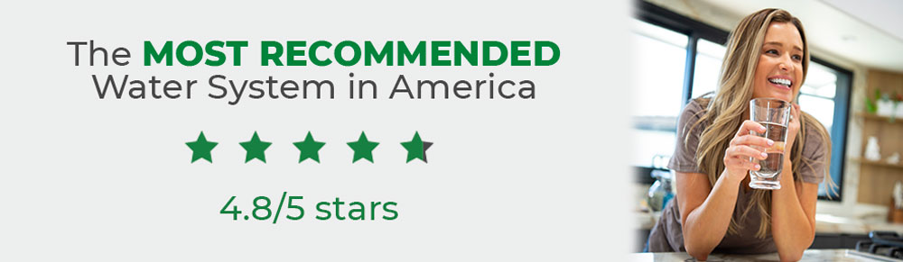 a banner that says the most recommended water system in america